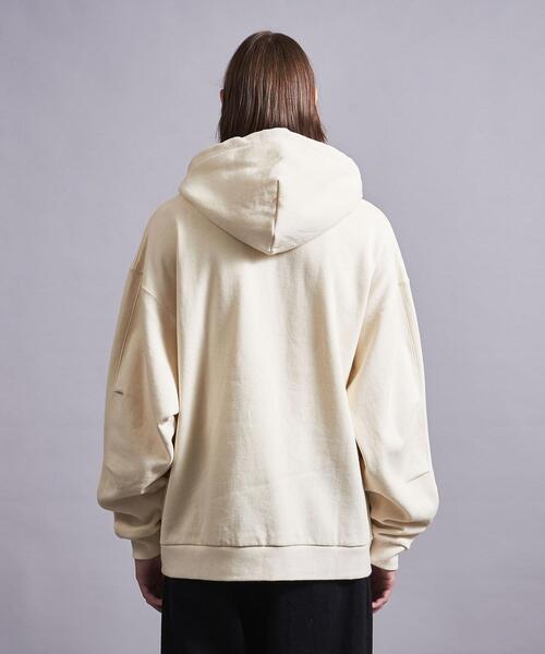 MONKEY TIME（モンキータイム）の「＜monkey time＞ TRY/FLC HALF ZIP HOODIE/パーカー（パーカー・メンズ・ブラック/ナチュラル・S/M/L/XL）」の5枚目の写真