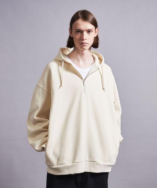 MONKEY TIME（モンキータイム）の「＜monkey time＞ TRY/FLC HALF ZIP HOODIE/パーカー（パーカー・メンズ・ブラック/ナチュラル・S/M/L/XL）」の13枚目の写真