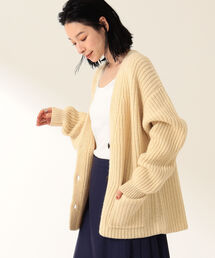 Demi-Luxe BEAMS | Demi-Luxe BEAMS / 畦編み Vネック カーディガン(カーディガン/ボレロ)