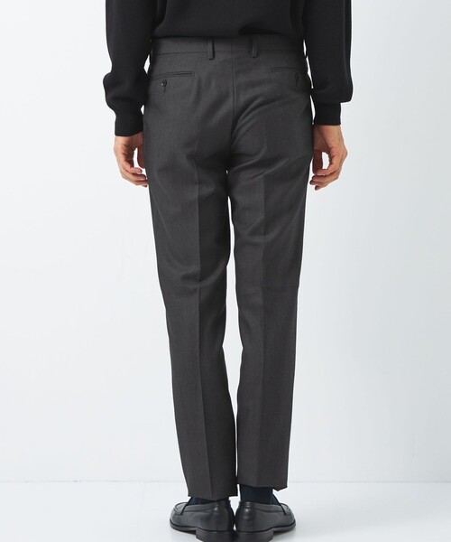 green label relaxing（グリーンレーベルリラクシング）の「シャンブレーサージ RG ノープリーツ スーツパンツ（スーツパンツ・メンズ・ダークグレー/モカ・76ｃｍ/80ｃｍ/84ｃｍ/88ｃｍ/72cm）」の4枚目の写真