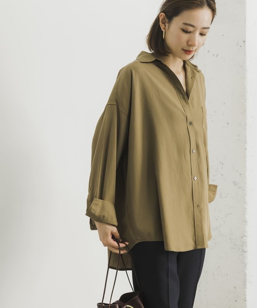 URBAN RESEARCH（アーバンリサーチ）の「ソフトオーバーシャツ（シャツ/ブラウス・レディース・カーキ/オレンジ/アイボリー・FREE）」の15枚目の写真