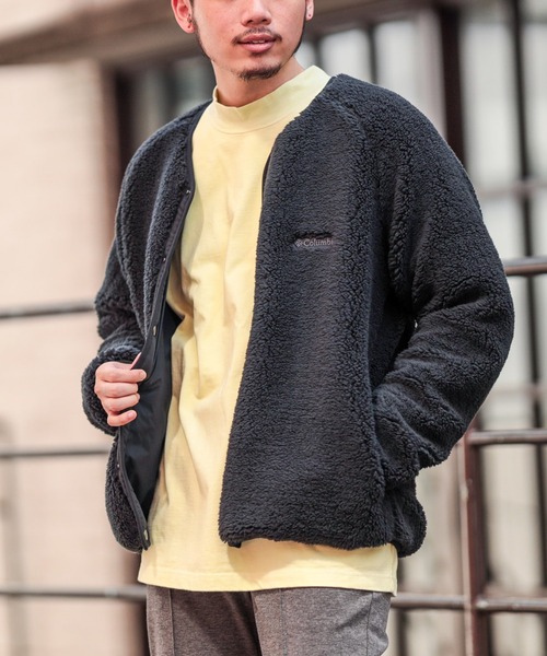 セール/ブランド古着】ジャケット(その他アウター)|Columbia ネット通販で正規取扱店 古着 ハーフボタン ニット ボア Columbiaコロンビア ニット/セーター