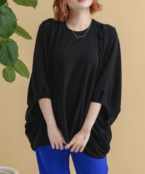 CLOCHE(クロシェ)の「cloche ノルディスドルマンブラウス(シャツ/ブラウス・レディース・ブラック/ベージュ/グリーン・FREE)」の16枚目の写真