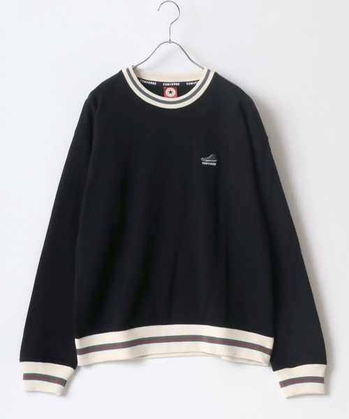 CONVERSE（コンバース）の「CONVERSE/コンバース ワンポイントロゴ刺繍 リブライン スウェット レディース メンズ トレーナー トップス（スウェット・レディース・ブラック/オフホワイト/ブルー/オートミール/ホワイト系その他/ブラック系その他/ブラウン系その他/ベージュ系その他/グリーン系その他/ブルー系その他・LL/M/L）」の18枚目の写真