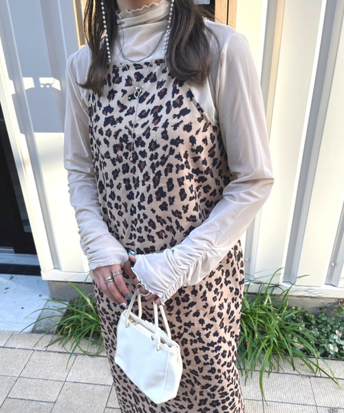 nemne store(ネンネストア)の「【低身長用サイズあり】レオパードキャミワンピース(ワンピース・レディース・ブラウン/ベージュ・SMALL/MEDIUM)」の2枚目の写真