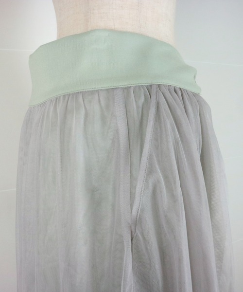 AULA AILA（アウラアイラ）の「チュールセットスカート（スカート・レディース・ブラック/チャコールグレー/ミント・0/1）」の10枚目の写真