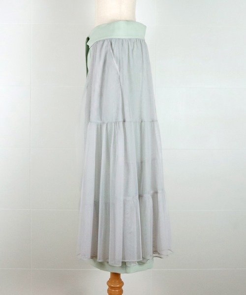 AULA AILA（アウラアイラ）の「チュールセットスカート（スカート・レディース・ブラック/チャコールグレー/ミント・0/1）」の19枚目の写真