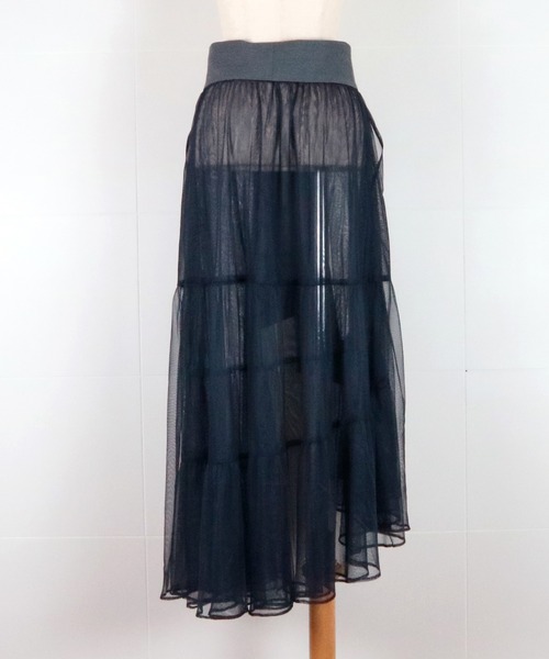AULA AILA（アウラアイラ）の「チュールセットスカート（スカート・レディース・ブラック/チャコールグレー/ミント・0/1）」の8枚目の写真