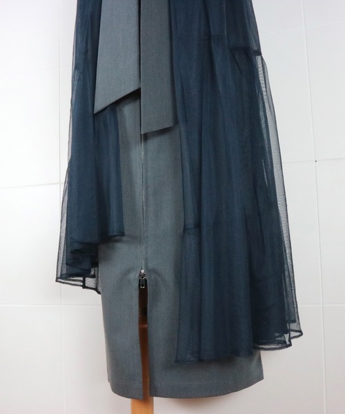 AULA AILA（アウラアイラ）の「チュールセットスカート（スカート・レディース・ブラック/チャコールグレー/ミント・0/1）」の12枚目の写真