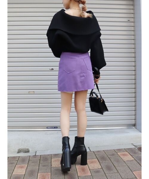 EVRIS(エヴリス)の「カラーツイルミニスカート(スカート・レディース・パープル/レッド/グリーン・SMALL/MEDIUM)」の22枚目の写真