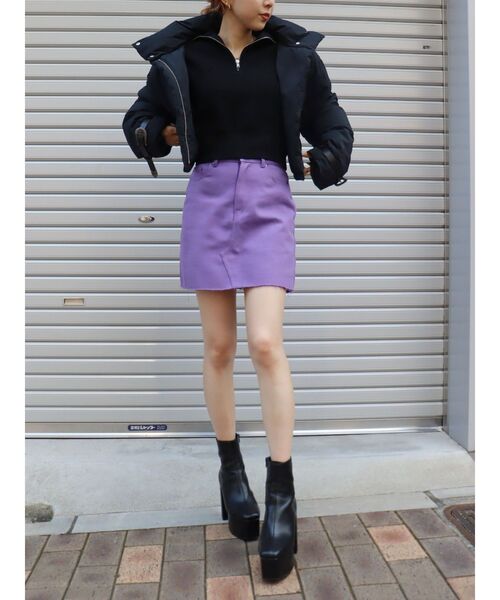 EVRIS(エヴリス)の「カラーツイルミニスカート(スカート・レディース・パープル/レッド/グリーン・SMALL/MEDIUM)」の21枚目の写真