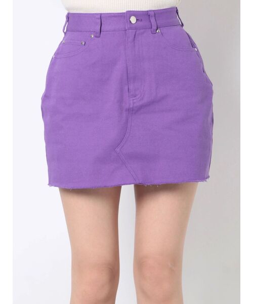 EVRIS(エヴリス)の「カラーツイルミニスカート(スカート・レディース・パープル/レッド/グリーン・SMALL/MEDIUM)」の14枚目の写真
