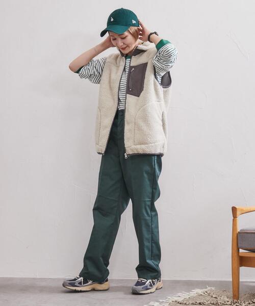 coen（コーエン）の「[洗える]ボアスタンドジップベスト（ベスト・メンズ・オフホワイト/レッド/コバルトブルー・S/XL/M/L）」の6枚目の写真