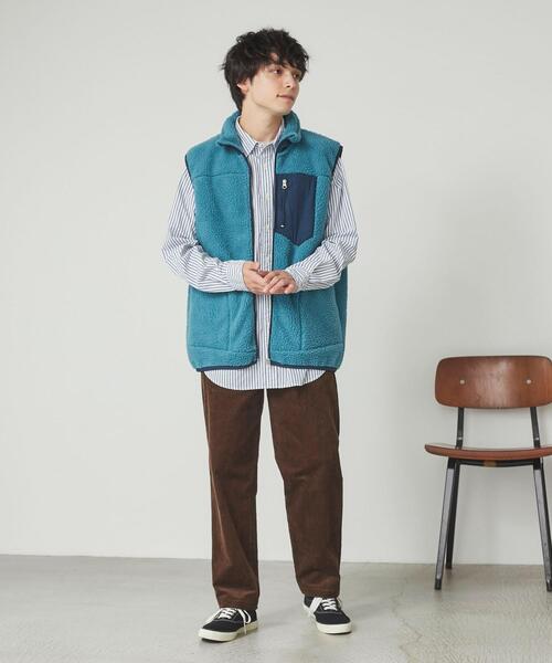 coen（コーエン）の「[洗える]ボアスタンドジップベスト（ベスト・メンズ・オフホワイト/レッド/コバルトブルー・S/XL/M/L）」の9枚目の写真