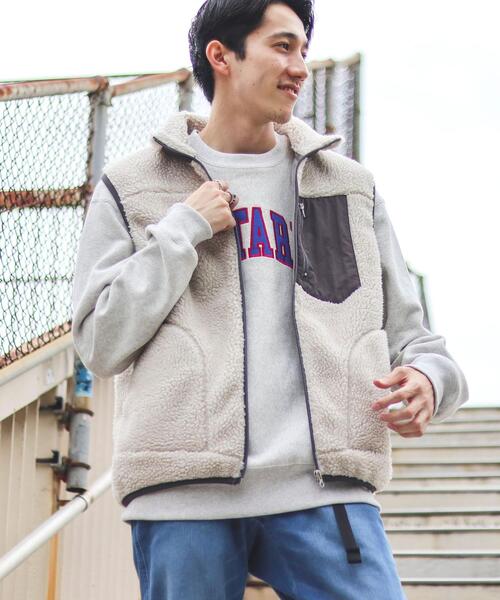 coen（コーエン）の「[洗える]ボアスタンドジップベスト（ベスト・メンズ・オフホワイト/レッド/コバルトブルー・S/XL/M/L）」の13枚目の写真