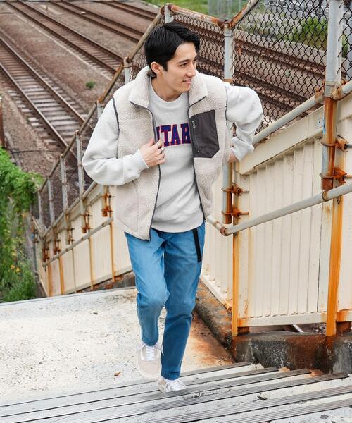 coen（コーエン）の「[洗える]ボアスタンドジップベスト（ベスト・メンズ・オフホワイト/レッド/コバルトブルー・S/XL/M/L）」の14枚目の写真