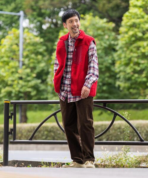 coen（コーエン）の「[洗える]ボアスタンドジップベスト（ベスト・メンズ・オフホワイト/レッド/コバルトブルー・S/XL/M/L）」の17枚目の写真