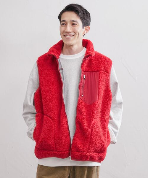 coen（コーエン）の「[洗える]ボアスタンドジップベスト（ベスト・メンズ・オフホワイト/レッド/コバルトブルー・S/XL/M/L）」の21枚目の写真