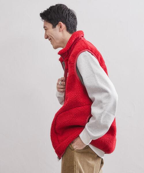 coen（コーエン）の「[洗える]ボアスタンドジップベスト（ベスト・メンズ・オフホワイト/レッド/コバルトブルー・S/XL/M/L）」の22枚目の写真