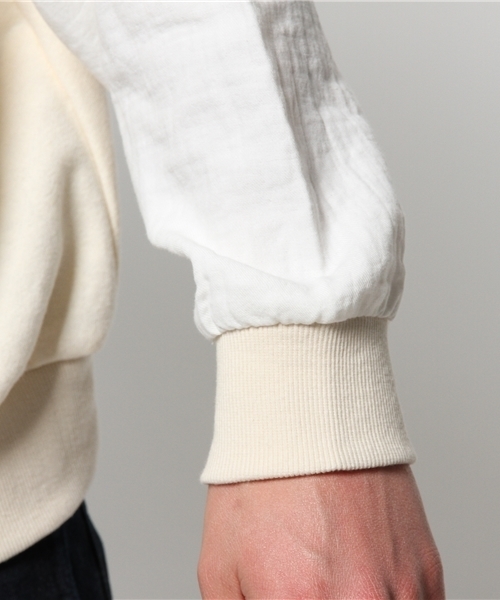 WHO'S WHO gallery(フーズフーギャラリー)の「【EXCHANGEZ】ビッグ切替スウェット(スウェット・メンズ・グレー/ホワイト/ネイビー・SMALL/MEDIUM/LARGE)」の4枚目の写真