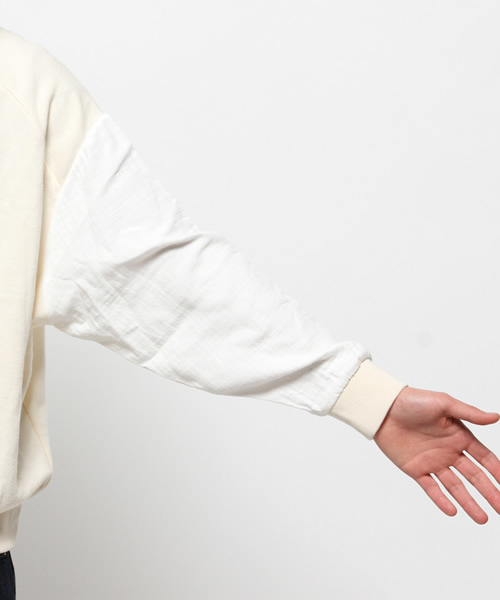 WHO'S WHO gallery(フーズフーギャラリー)の「【EXCHANGEZ】ビッグ切替スウェット(スウェット・メンズ・グレー/ホワイト/ネイビー・SMALL/MEDIUM/LARGE)」の5枚目の写真