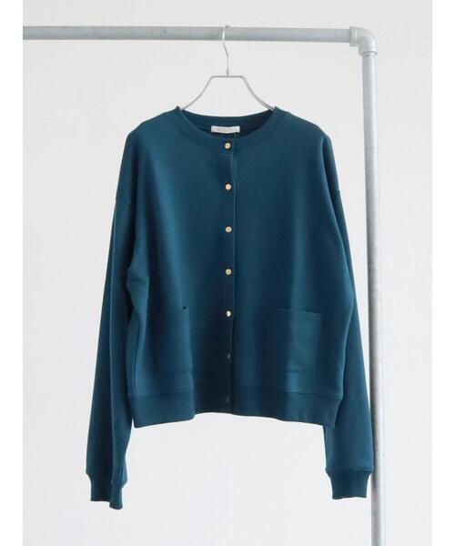 Green　Parks（グリーンパークス）の「釦付き裏毛カーディガン（カーディガン/ボレロ・レディース・ブルーグリーン/ネイビー/ピンク・FREE）」の14枚目の写真