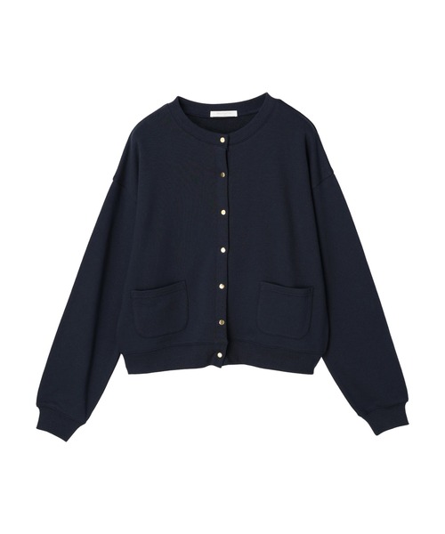 Green　Parks（グリーンパークス）の「釦付き裏毛カーディガン（カーディガン/ボレロ・レディース・ブルーグリーン/ネイビー/ピンク・FREE）」の12枚目の写真