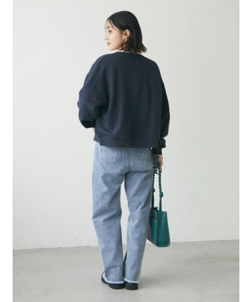 Green　Parks（グリーンパークス）の「釦付き裏毛カーディガン（カーディガン/ボレロ・レディース・ブルーグリーン/ネイビー/ピンク・FREE）」の6枚目の写真