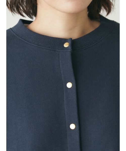 Green　Parks（グリーンパークス）の「釦付き裏毛カーディガン（カーディガン/ボレロ・レディース・ブルーグリーン/ネイビー/ピンク・FREE）」の9枚目の写真