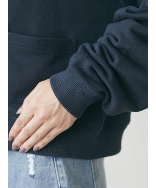 Green　Parks（グリーンパークス）の「釦付き裏毛カーディガン（カーディガン/ボレロ・レディース・ブルーグリーン/ネイビー/ピンク・FREE）」の10枚目の写真