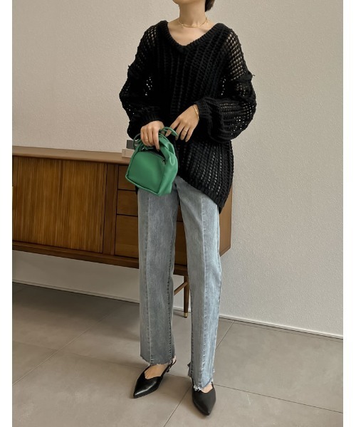 Re:EDIT（リエディ）の「ツイストハンドルミニバッグ（ショルダーバッグ・レディース・ホワイト/ブラック/オレンジ/グリーン・FREE）」の6枚目の写真