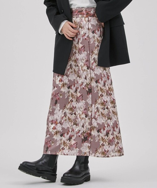 CITY TOKYO（シティトウキョウ）の「【手洗い可能】カモフラセミフレアスカート【A＋TOKYO / エープラストウキョウ】（スカート・レディース・グリーン/ピンク・2/1）」の12枚目の写真