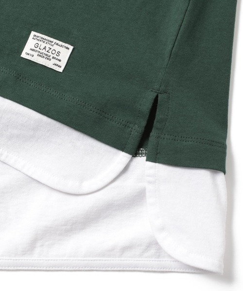 GLAZOS（グラソス）の「裾レイヤードクルーネック長袖Ｔシャツ（Tシャツ/カットソー・キッズ・ブルー/チャコールグレー/グリーン/グレー・170cm/150cm/160cm/140cm）」の7枚目の写真