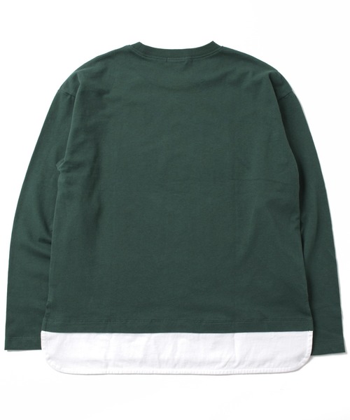 GLAZOS（グラソス）の「裾レイヤードクルーネック長袖Ｔシャツ（Tシャツ/カットソー・キッズ・ブルー/チャコールグレー/グリーン/グレー・170cm/150cm/160cm/140cm）」の14枚目の写真