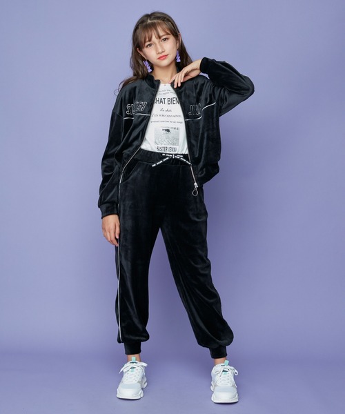 SISTER JENNI（SISTER JENNI）の「バックロゴベロアジョガーパンツ 