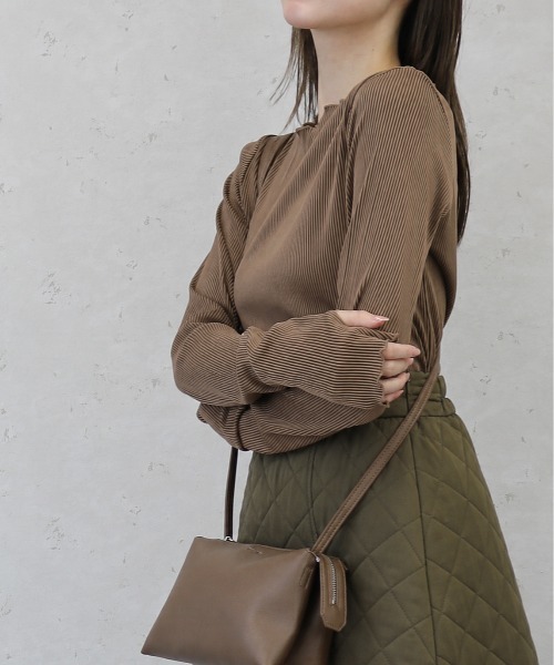 Per sist ence(パーシエンス)の「Per sist ence/パーシエンス メロータック配色ストライププルオーバー(Tシャツ/カットソー・レディース・ブラック/ベージュ/ブルー/ブラウン/ホワイト・FREE)」の1枚目の写真
