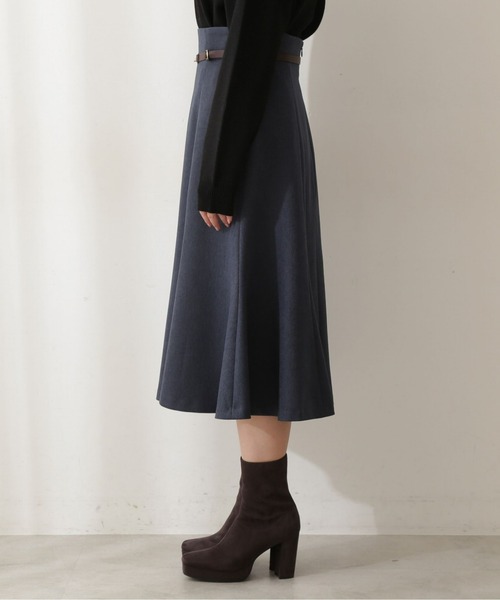 PROPORTION BODY DRESSING（プロポーションボディドレッシング）の「ベルトデザインチューリップフレアＳＫ / 1212220017（スカート・レディース・ネイビー/ベージュ/ライトグリーン・MEDIUM/SMALL）」の6枚目の写真
