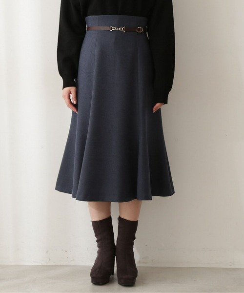 PROPORTION BODY DRESSING（プロポーションボディドレッシング）の「ベルトデザインチューリップフレアＳＫ / 1212220017（スカート・レディース・ネイビー/ベージュ/ライトグリーン・MEDIUM/SMALL）」の11枚目の写真