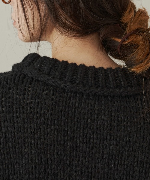 Libra Cue（リブラ キュー）の「【着用動画あり】ボリュームスリーブオーバールーズニット（ニット/セーター・レディース・ブラック/イエロー/アイボリー・FREE）」の17枚目の写真