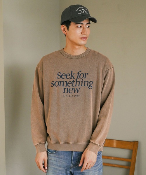 BAYFLOW(ベイフロー)の「スノーウォッシュスウェットプルオーバー(Tシャツ/カットソー・メンズ・ベージュ/グリーン/チャコール・MEDIUM/LARGE)」の2枚目の写真