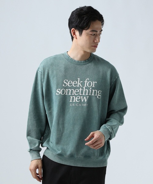 BAYFLOW(ベイフロー)の「スノーウォッシュスウェットプルオーバー(Tシャツ/カットソー・メンズ・ベージュ/グリーン/チャコール・MEDIUM/LARGE)」の3枚目の写真