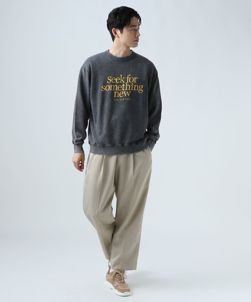 BAYFLOW(ベイフロー)の「スノーウォッシュスウェットプルオーバー(Tシャツ/カットソー・メンズ・ベージュ/グリーン/チャコール・MEDIUM/LARGE)」の10枚目の写真
