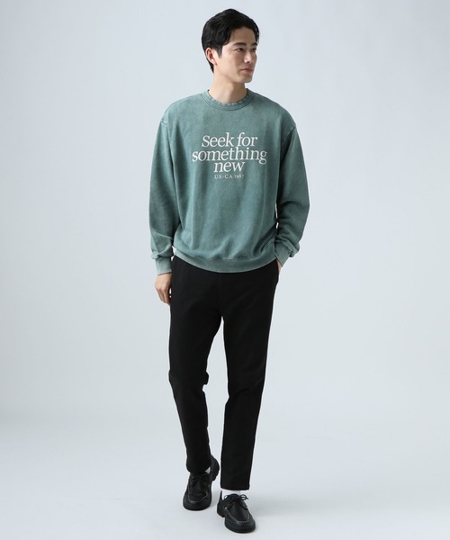 BAYFLOW(ベイフロー)の「スノーウォッシュスウェットプルオーバー(Tシャツ/カットソー・メンズ・ベージュ/グリーン/チャコール・MEDIUM/LARGE)」の12枚目の写真
