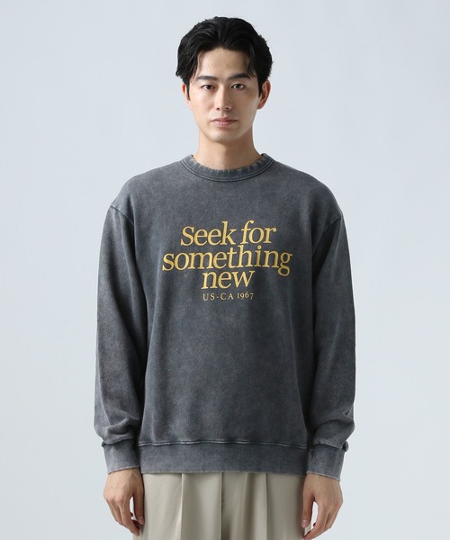 BAYFLOW(ベイフロー)の「スノーウォッシュスウェットプルオーバー(Tシャツ/カットソー・メンズ・ベージュ/グリーン/チャコール・MEDIUM/LARGE)」の13枚目の写真