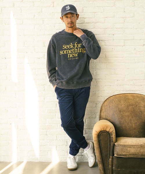 BAYFLOW(ベイフロー)の「スノーウォッシュスウェットプルオーバー(Tシャツ/カットソー・メンズ・ベージュ/グリーン/チャコール・MEDIUM/LARGE)」の20枚目の写真