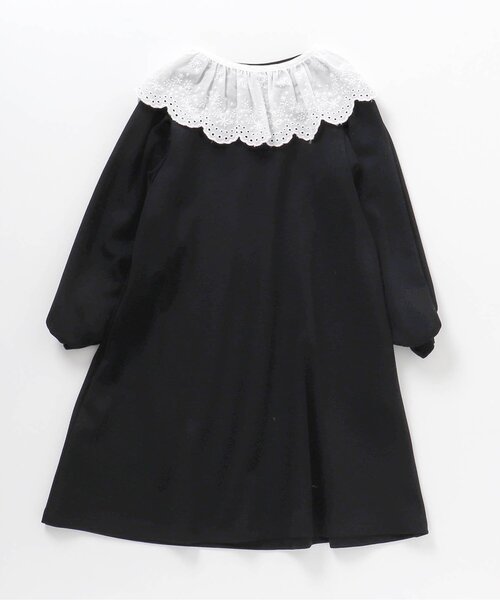 apres les cours（アプレレクール）の「【フォーマル対応】付け襟＆フレアワンピース_アプレレクールマシェリ（ワンピース・キッズ・ブラック/ブルー/ワインレッド・90/100/110/120/80/130/140）」の16枚目の写真