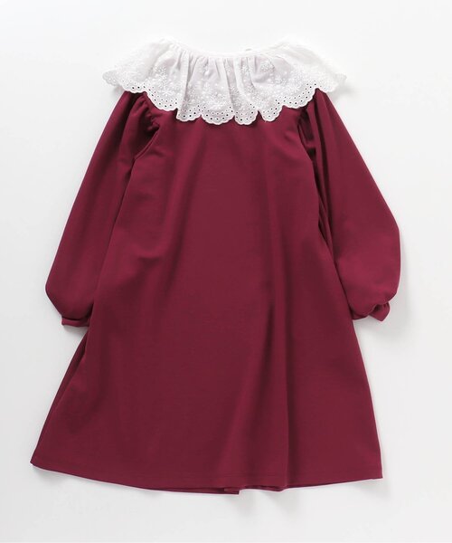 apres les cours（アプレレクール）の「【フォーマル対応】付け襟＆フレアワンピース_アプレレクールマシェリ（ワンピース・キッズ・ブラック/ブルー/ワインレッド・90/100/110/120/80/130/140）」の18枚目の写真