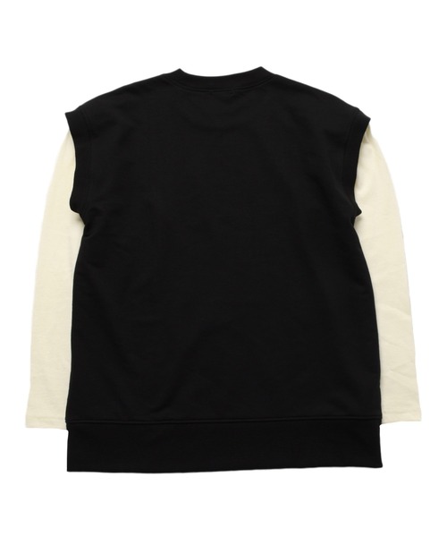 GLAZOS（グラソス）の「ベストレイヤード風Tシャツ（Tシャツ/カットソー・キッズ・グレー/ブラック/ベージュ・160cm/150cm/170cm/140cm）」の10枚目の写真