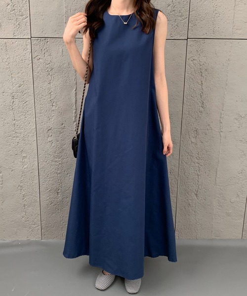 ECLIN（エクラン）の「ショートブラウスコンビマキシ丈キャミソールワンピース（ワンピース・レディース・ネイビー/ブラウン/グリーン/カーキ・FREE）」の22枚目の写真