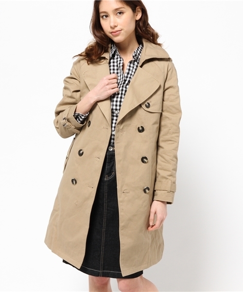 OUTLET（アウトレット）の「【Discoat Petit】ライナー付トレンチコート（トレンチコート・レディース・ベージュ/ネイビー・LARGE/MEDIUM/SMALL）」の2枚目の写真